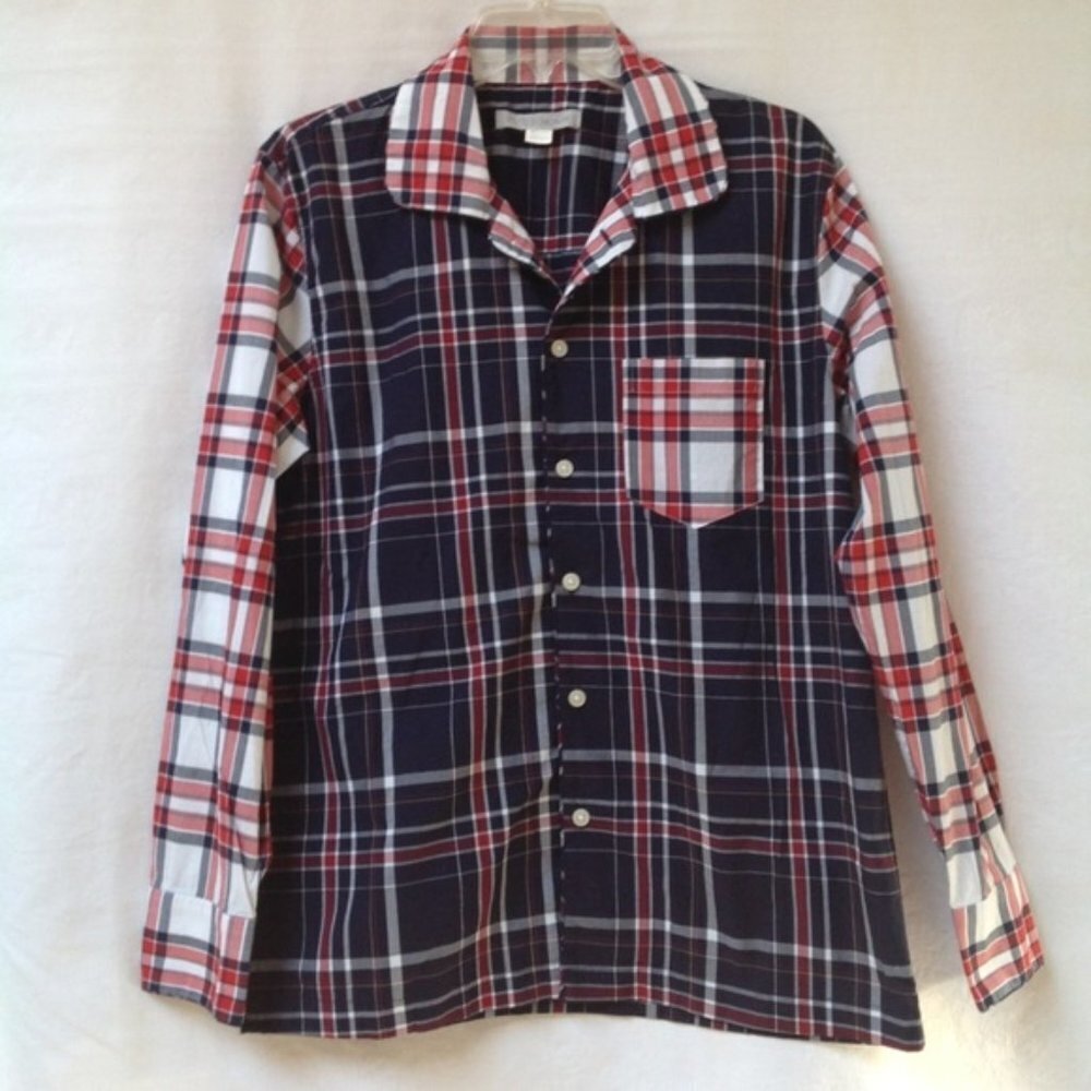 Outerknown Mixed‎ Plaid Shirt Womens XS Oversized Organic Cotton Boho Grunge